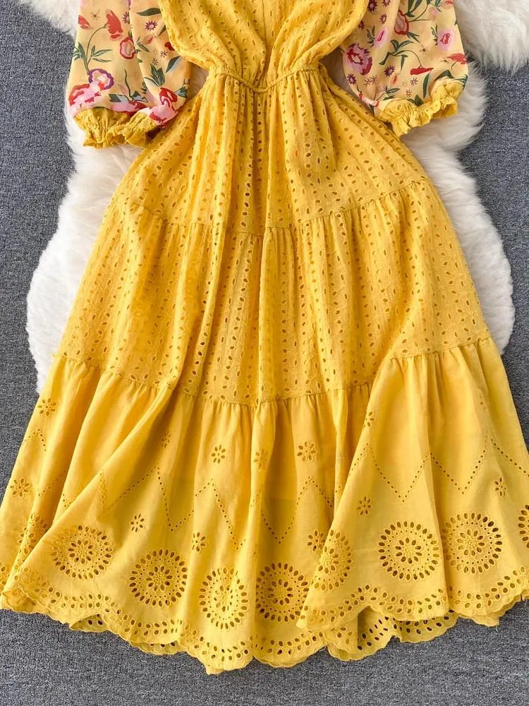 Summer Casual Dress for Women Mid-Calf A-Line Synthetic Fiber Flutter  Sleeve Pullover D2047 from Dhgate Basic & Casual Dresses - price 34.89