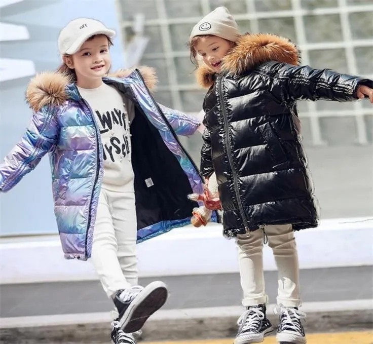 514Y Fashion Children Winter Down Jacket For Kids Clothing Girl Silver Gold Boys Hooded Coat Outwear Parka Snowsuit Coats T2009158294218