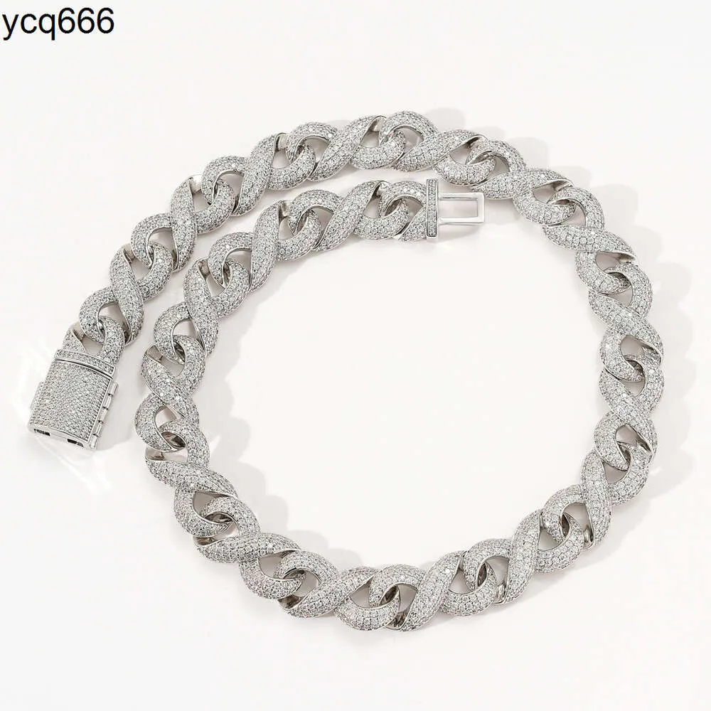 Wholesale Hip Hop Jewelry White Gold vvs Cuban Chain Iced Out Diamond Cuban Link Cuban Necklace