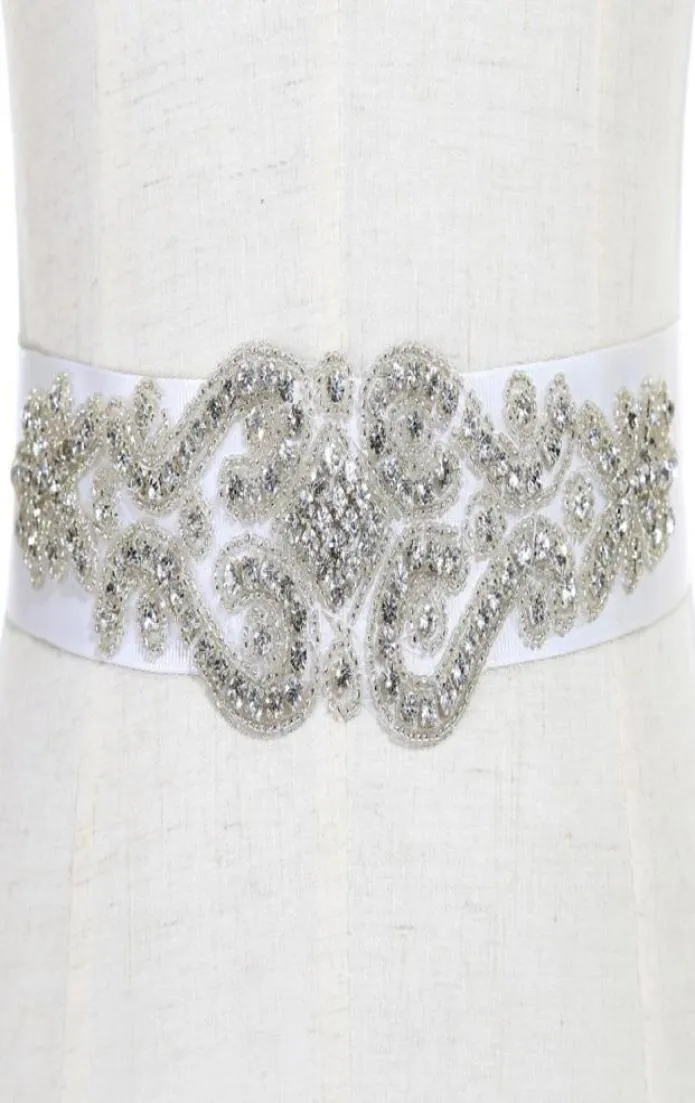 H005 Exquisite Heavy Beading Rhinestone Crystals Wedding Belt For Bridal Wedding Accessory Wedding Sashes6144147