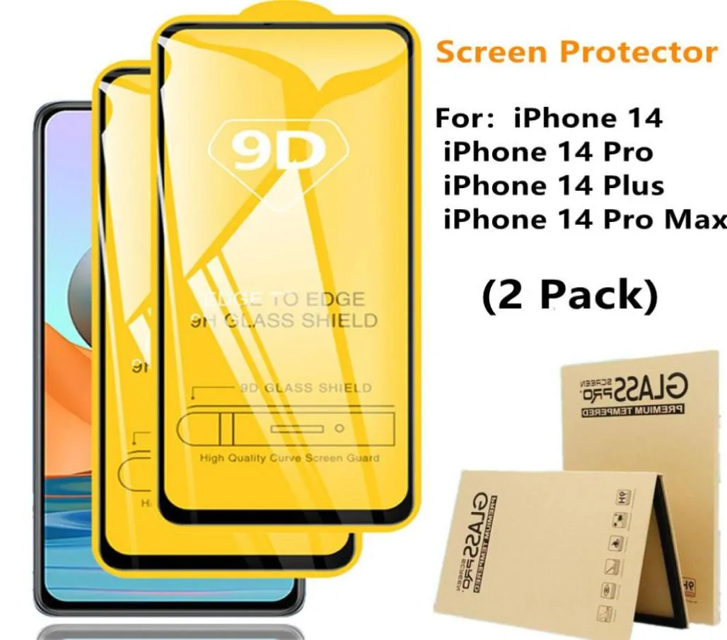iPhoneの2 PCSスクリーンプロテクター14 13 12 11 PRO MAX MINI X XS XR 6 7 8 PLUS SE 9Dフル保護焼きガラス5869396