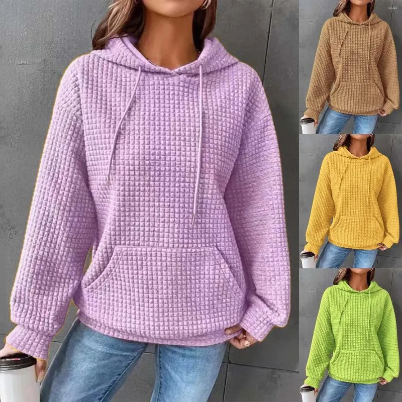 Damen-Kapuzenpullover für Damen, einfarbig, mit Taschenoberteil, Kapuzenpullover, Teenager, Damen-Sweatshirts, übergroß