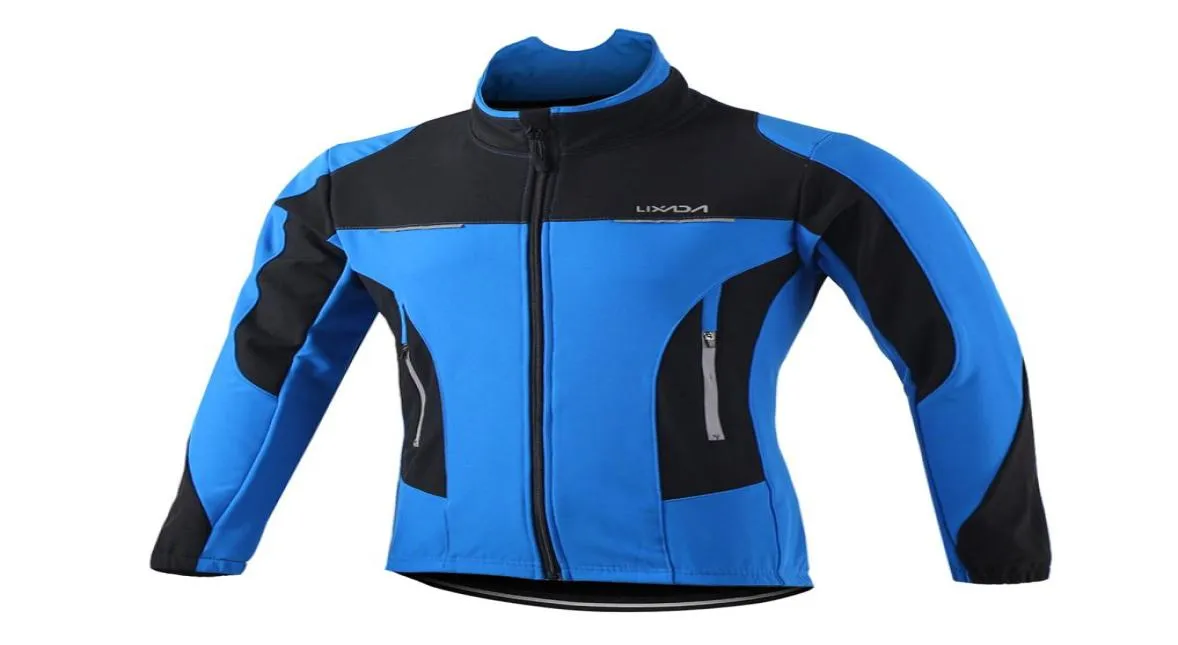 Lixada Men039s Outdoor Cycling waterproof windproof Jacket Winter Thermal Comfortable Long Sleeve Coat Riding Sportswear5659590