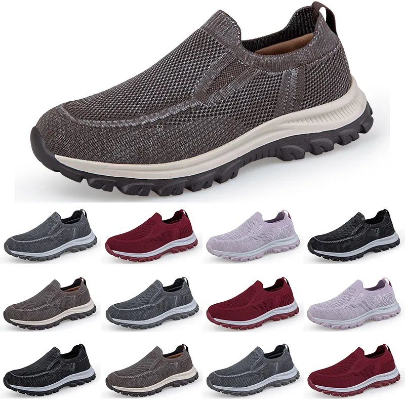 Nouveau printemps et été âgé des hommes âgés à une étape Soft Sole Casual Gai Women's Walking Shoes 39-44 46