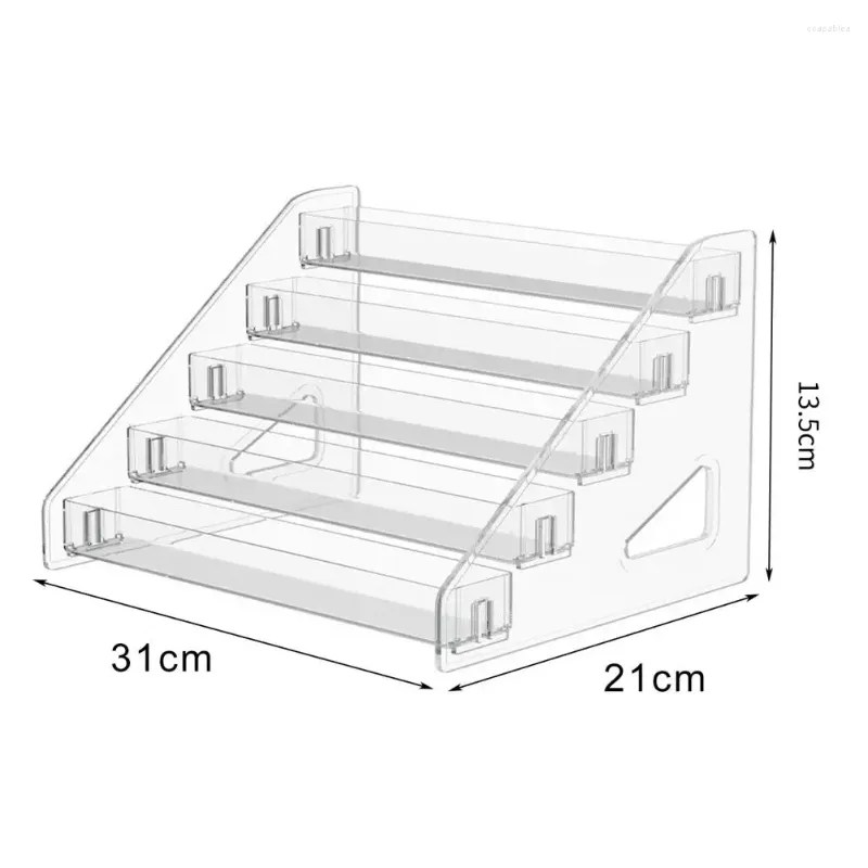 ストレージボックス化粧品の透明な多機能メイクアップオーガナイザーボックス5レイヤーコンパートメント容量の口紅容量