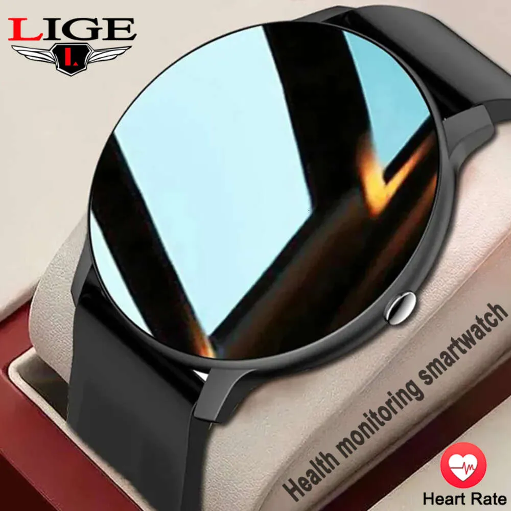 Lige Smart Watch Full Touch Screen Sport Fiess Tracker IP68 Waterproof Bluetooth Smartwatch dla mężczyzn Smartfon 2024