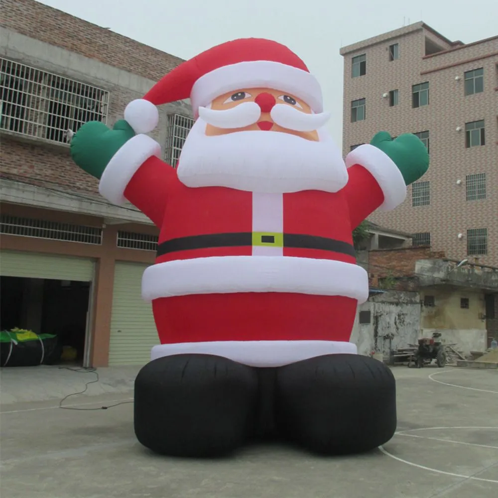 10mH (33ft) With blower Free ship Giant Inflatable Santa Claus father Christmas Decoration old man for Big Promotions Advertising Decorations