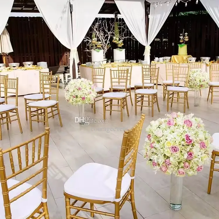 Gold Acrylic Wedding Chairs Wholesale 2024 Hotel Banquet Event Chair