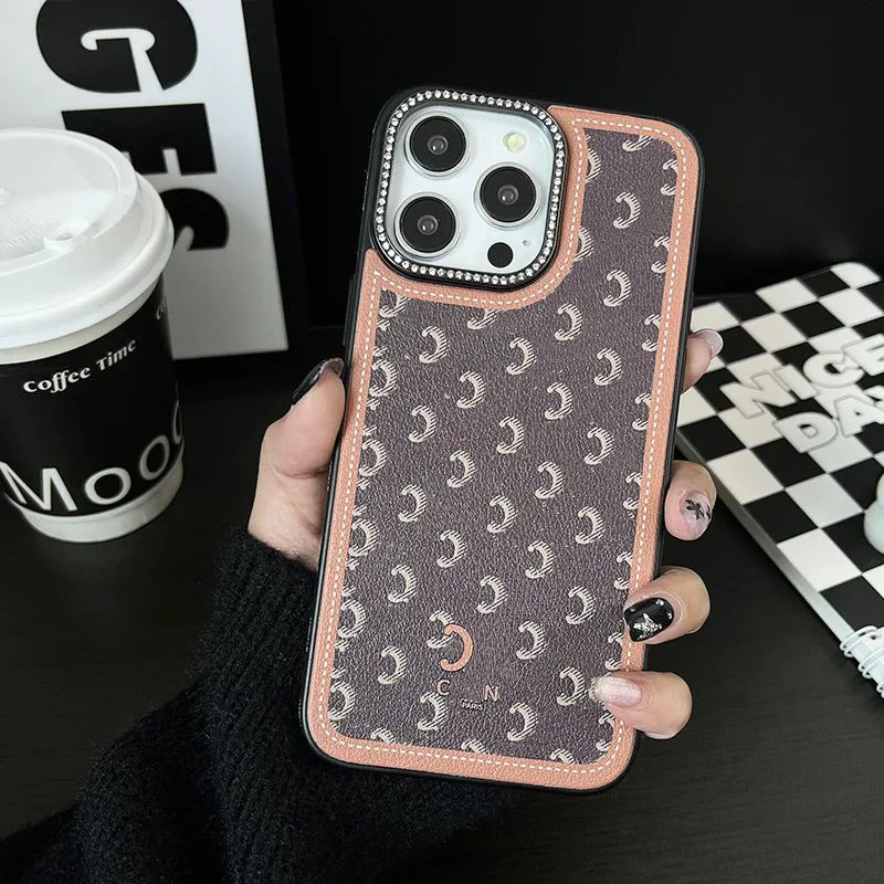 Luksusowy telefon Diamentowy litera Iphone 15 Case 4 Kolor unisex dla iPhone 14 Promax 13 12 Pro Designer Telefone Shell