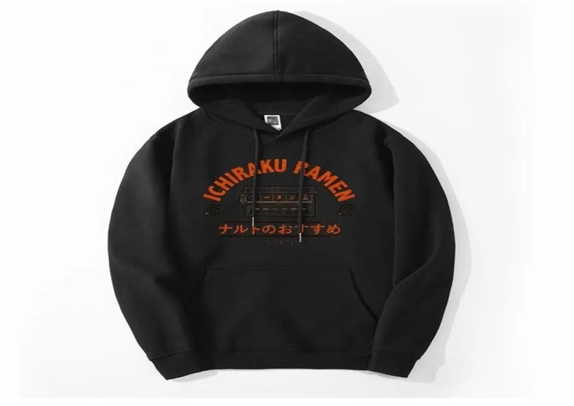 Ichiraku ramen japão anime moletom masculino moda com capuz agasalho primavera inverno novo lã quente solto hoodies y201001263o1480075