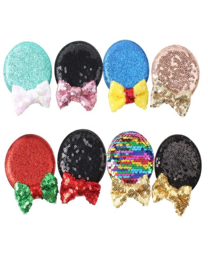 Orelhas de mouse barrette lantejoulas inteiras arcos de cabelo glitter borboleta clipes diy meninas acessórios de cabelo clipes para mulheres1 255 z29189408