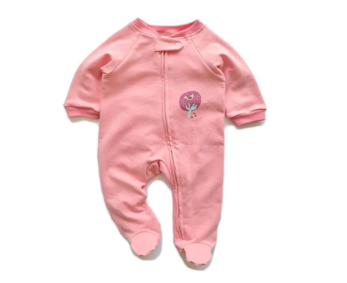 Footies baby pyjamas i gul knapp front flicka bottoms sömnkläder outfit i 012 månader5651804