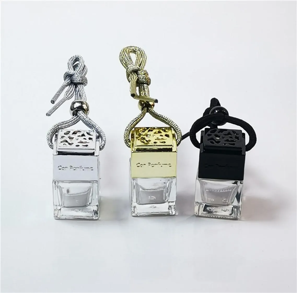 Car Perfume Bottle Cube Pendant Perfume Ornament Air Artors Essential Offuser Pragfuser Purgrance Frague Bearn