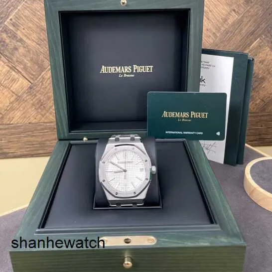 AP Royal Oak Series 15510ST Precision Steel White Plate Men s Fashion Leisure Business Sports Watch Set