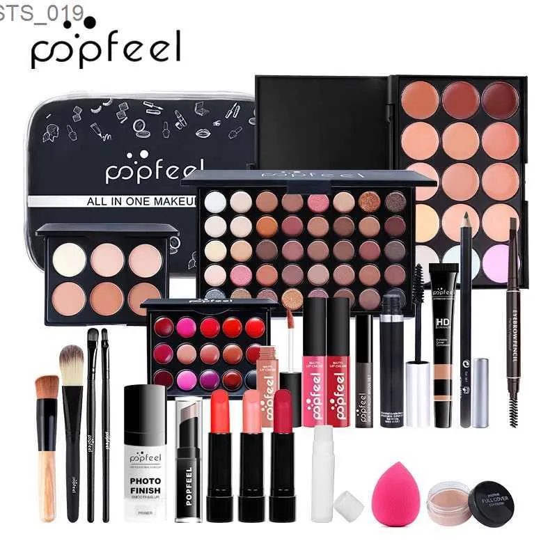 Strumenti per il trucco Kit per il trucco alla moda Studentessa principiante Principiante Set completo Trucco leggero Confezione regalo per trucco leggero Combinazione cosmetica Impermeabile