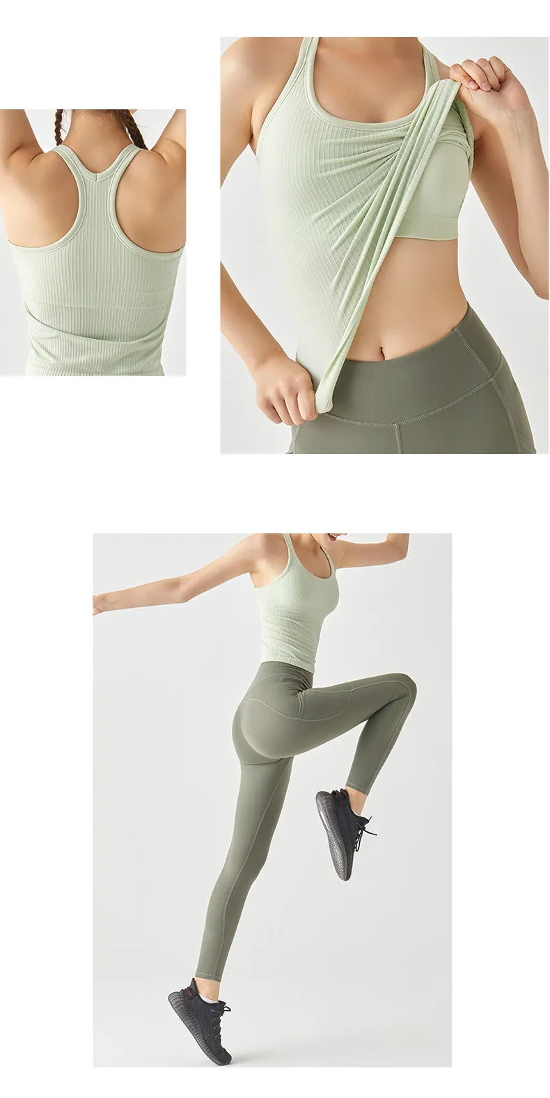 ll align yoga vest tank tops fitness sleeveless sports shirts slim ribbed running gym vest bra top blouses