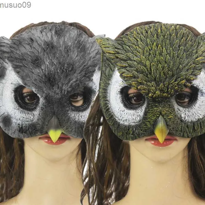 Designer Maskers Halloween Volgelaats Uil Masker PU Materiaal Dier Carnaval Masker voor Vrouw Kostuum Partij Cosplay Props Prestaties Accessoires