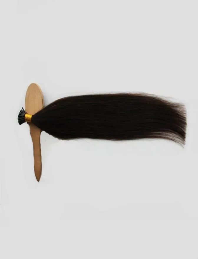 I Tip Haarverlängerungen, Echthaar, brasilianisches Echthaar, Keratin, vorgebunden, Kaltfusion, natürliche Farbe, 10 g, 100 g, 8503776