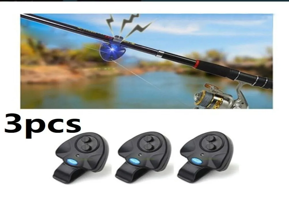 3st LED Light Fishing Alarms Fish Line Gear Alert Indicator Buffert Portable Carp Bite Alarm Fish Rod Alarm Supplies2968105