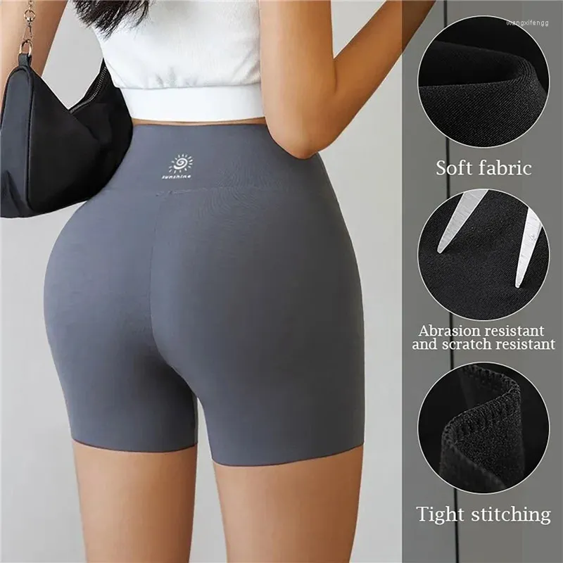 Kvinnors trosor Kvinnor Shorts Hög midja Fitness Sport Sömlös Legging Kvinnlig kroppsform Underkläder Elastisk stretch Lyft upp platt mage