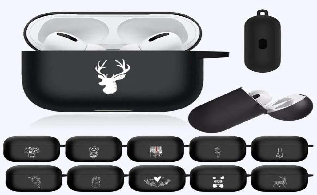 Apple Airports Pro A2084 A2083 Soft silikonowa gumowa skorupa Bluetooth bezprzewodowy zestaw słuchawkowy Bagaż bagażowy 9630535