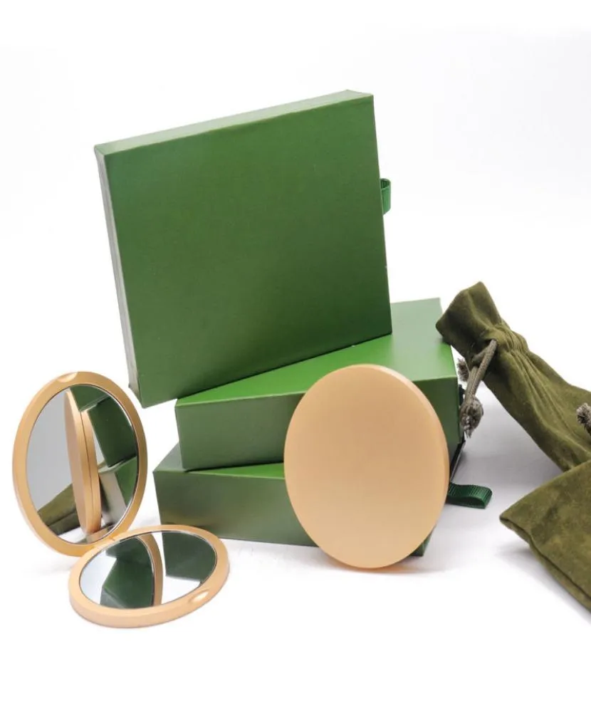 50Off -märke Designad Make Up Mirror Portable Female Folding Mirrors Present för Friends Classic With Hand Present Box L2142801021
