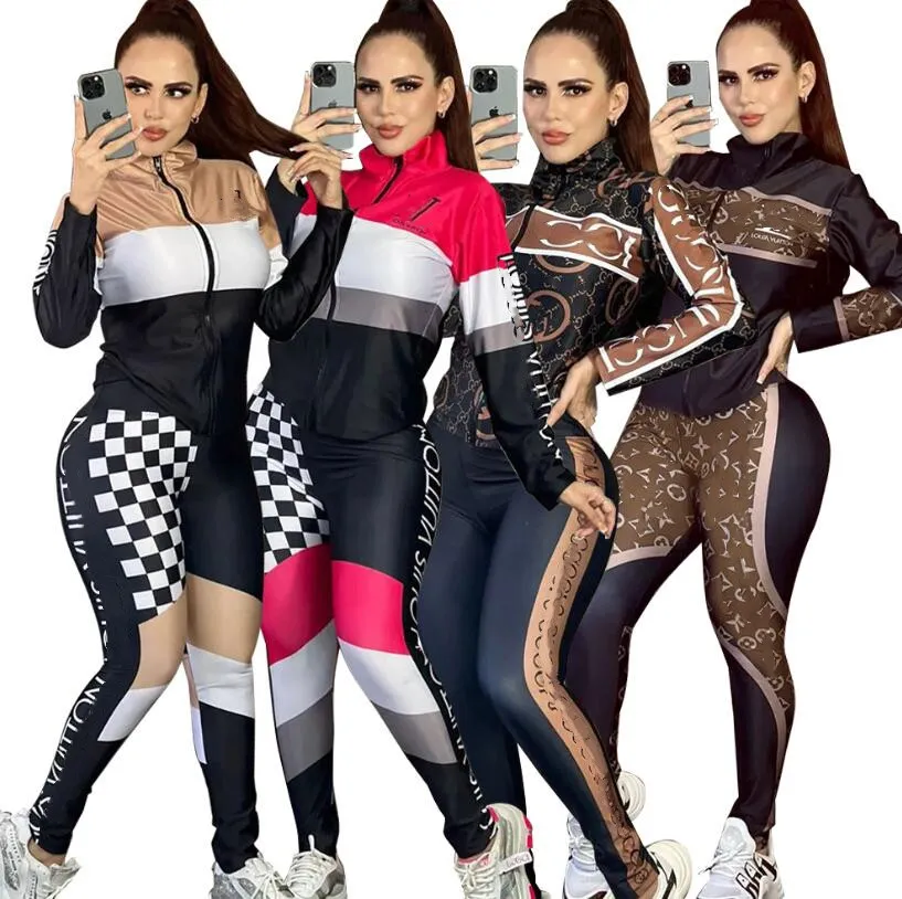 Printemps nouveaux survêtements pour femmes marques de luxe costume de sport décontracté ensemble 2 pièces survêtements de créateur
