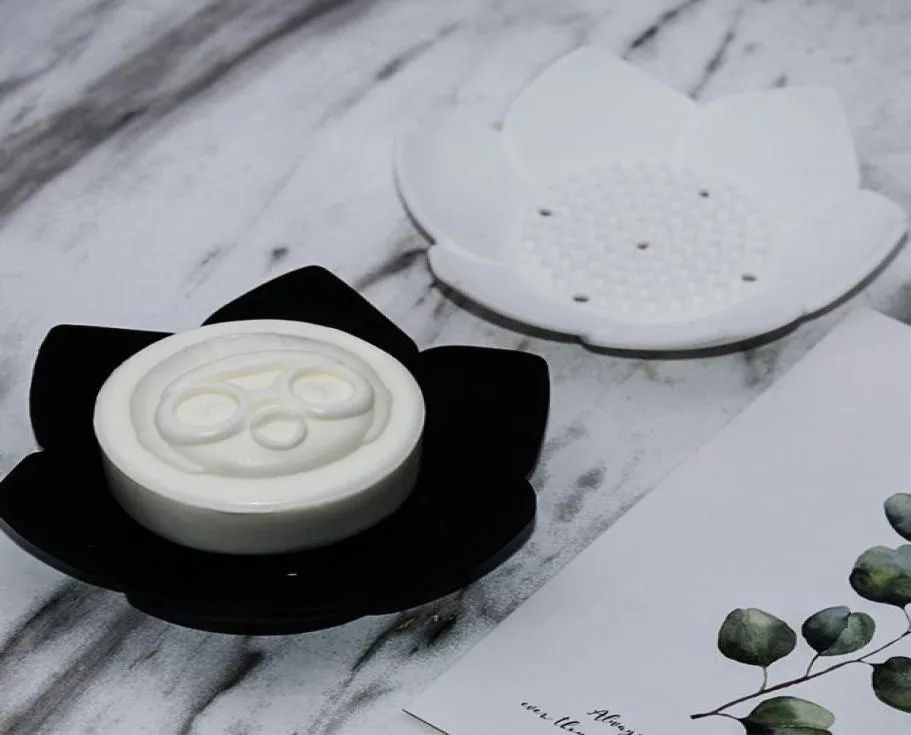 Porte-savon en silicone 3D Mini porte-savons en forme de fleur antidérapant Articles de salle de bain à domicile Multi couleur 2 3zb Ckk5182507