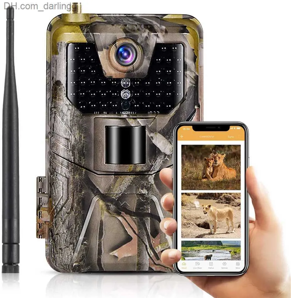 Hunting Cameras Hunting Cameras Outdoor 2G SMS P Email Cellular 4K HD 20MP 1080P Wildlife Waterproof Trail Camera Photo Trap Game Camera Night Vision Q240306