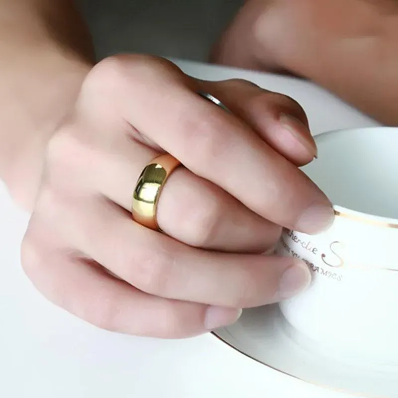 Ny rostfritt stål titanring för män och kvinnor lovar engagemang bröllopsringar