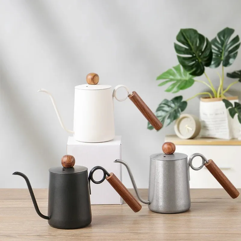 Kettle Coffee Bar Accessories Barista Tools Coffeeware Teaware rostfritt stål Kettle Gooseneck Tekanna Kaffegås Näbbkruka 240220