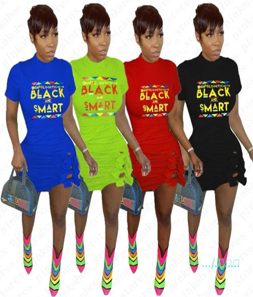 Black Smart Summer Women Dress Letters Print Trendy Bowknot Dresses Sexig Bandage BodyCon Mini Dress Night Party Clothing Clubwear D6139386