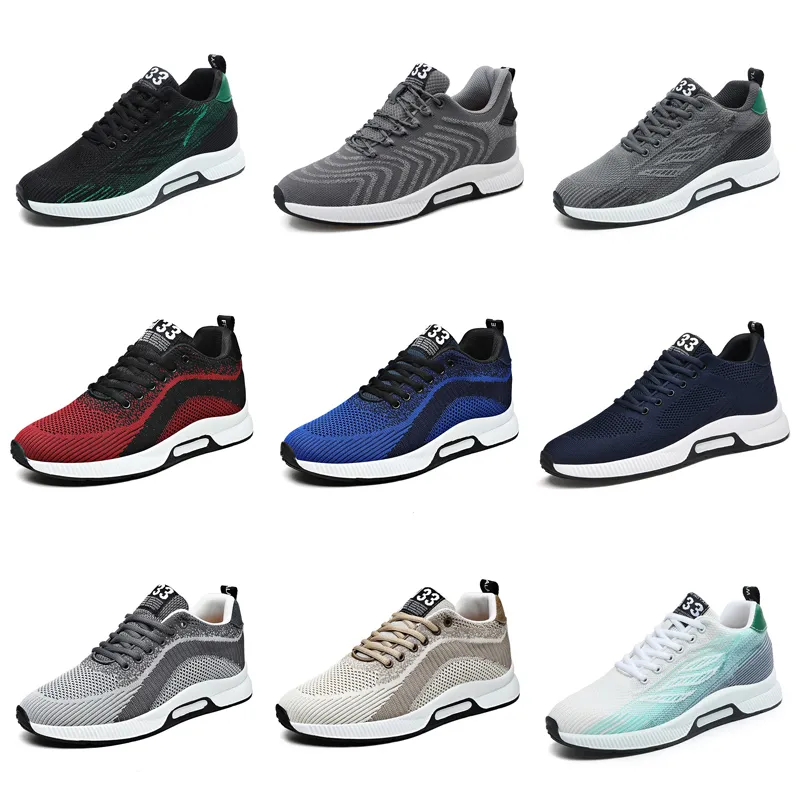 Chaussures de sport GAI pour hommes, baskets respirantes à plateforme, noir, blanc, Beige, gris, bleu, baskets de marche respirantes, quatre