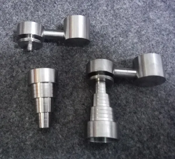 10mm 14mm 18.8mm 6 In 1 Titanium Nail with Arm male and female joint for glass bong water pipe in stock