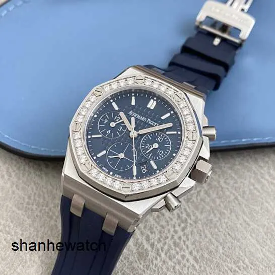 Ostatnie najlepsze zegarek na rękę AP WIDZA ZEWIEDZIEJ KRÓLOWEJ OAK SERII 26231st Precision Steel Blue Plate Women Fashion Sports Machinery Watch