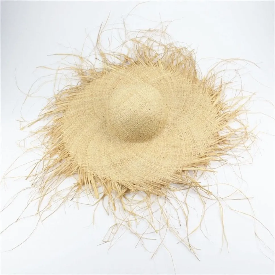 Kapelusze słoneczne dla kobiet czapki plażowe Sombreros szerokie brzeg plażowy czapka wiązka żeńska rafia słomka kapelusz Y2006023403