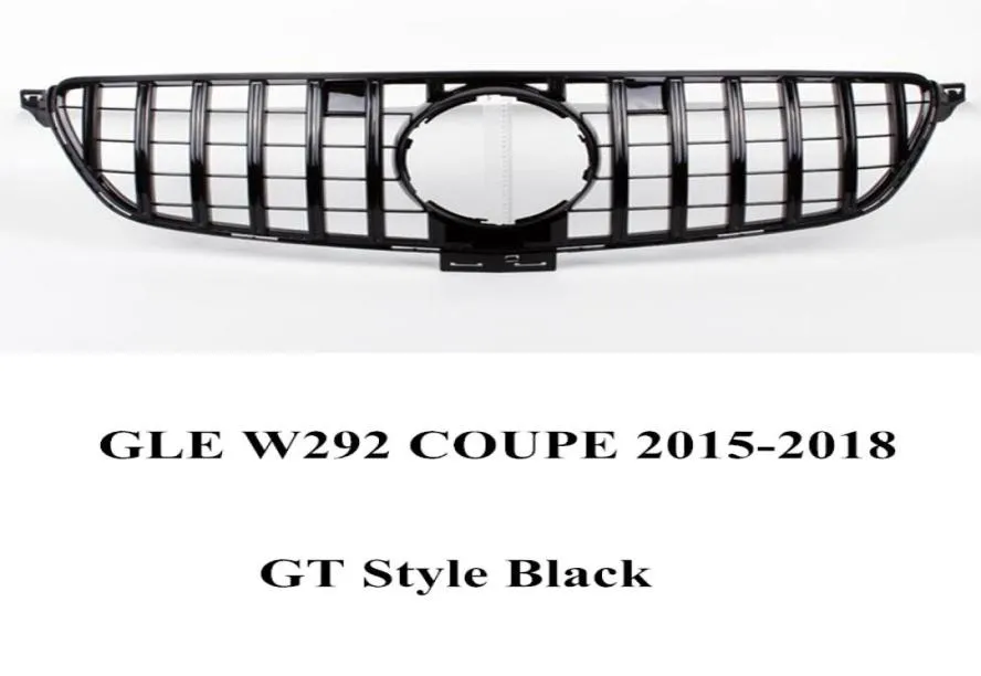 1 -częściowy styl GT czarny z przodu Grille Grille do GLE W292 coupe Abe Silver Nerw Mesh Grille1195365