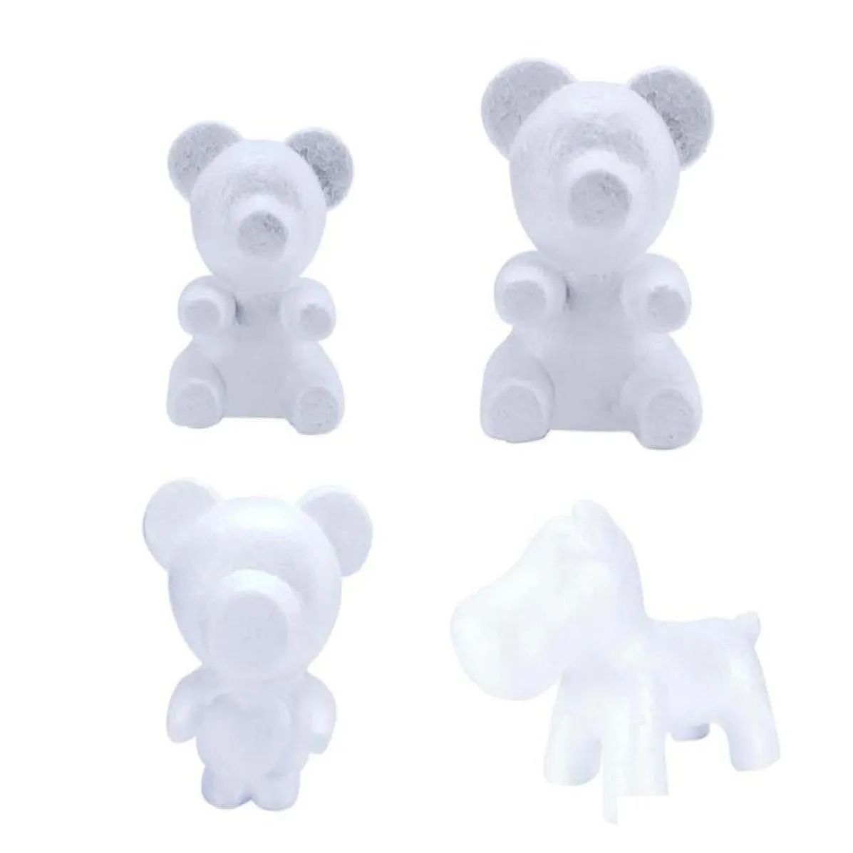 Decorative Flowers Wreaths White Polystyrene Styrofoam Foam Bear Modelling Diy Valentine Gifts Party Decor1716319 Drop Delivery Ho Dh5Xt