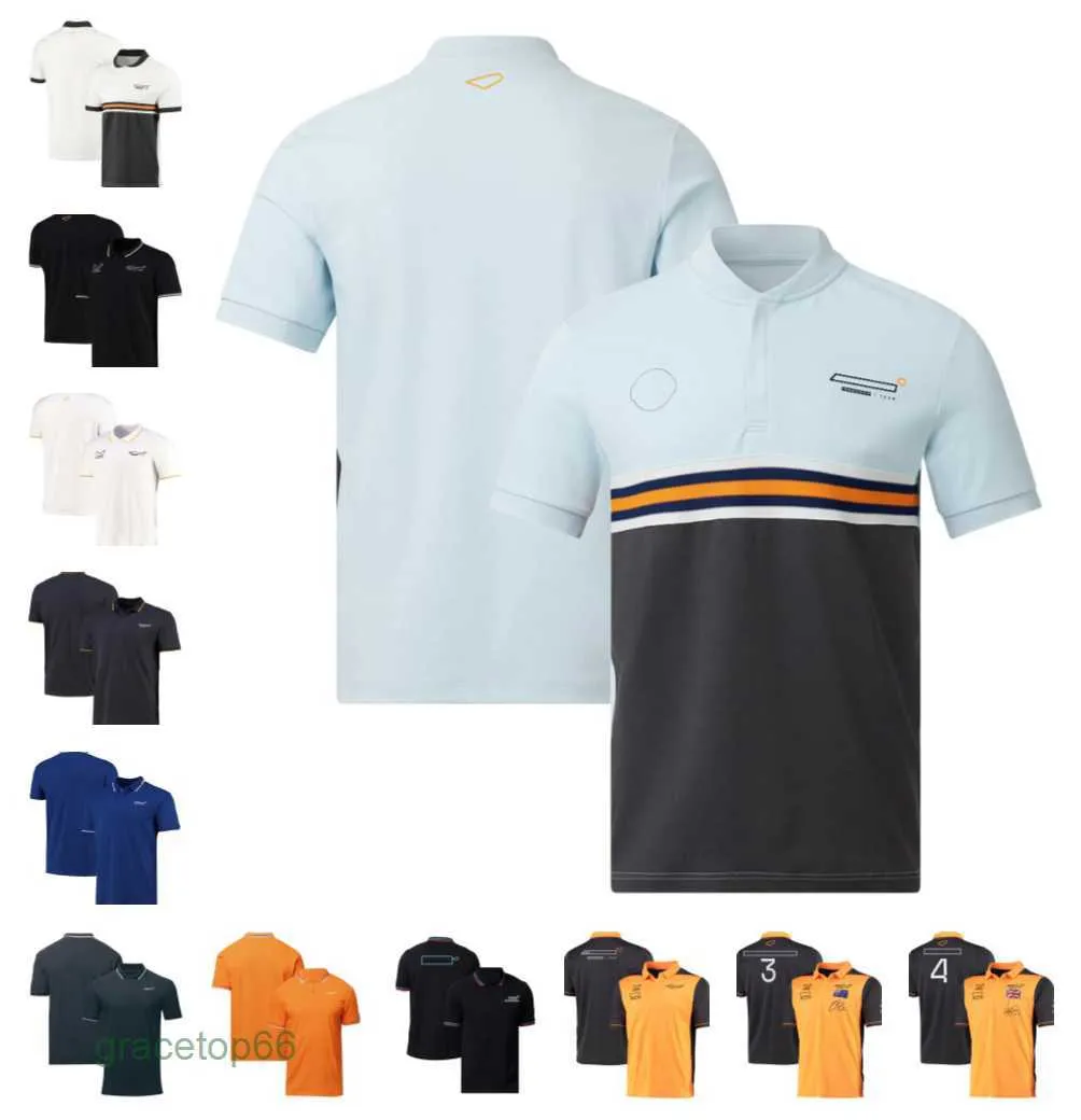 Men's Polos New F1 Racing Suit Mens Short Sleeve Polo Shirt Quick-drying Breathable Lapel T-shirt Customizable Ulru