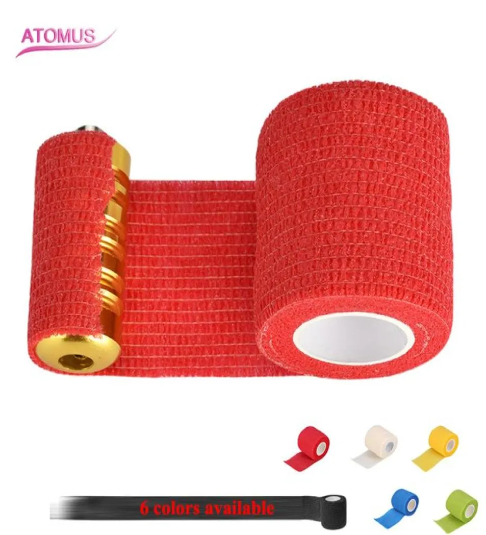 5 pzpack Tattoo Grip Tape Desechables Finger Tape Fasciatura elastica Medica Cinta Grip Tatuaje Bendaggio Colle Tattoo Handle Cover8891762