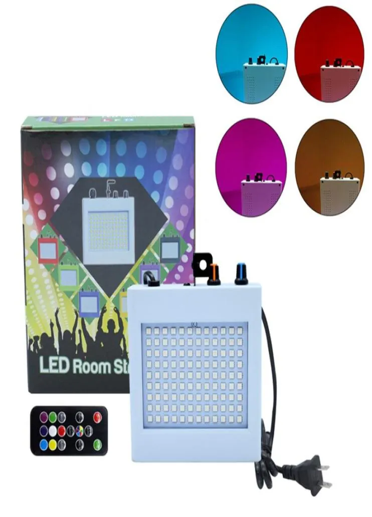 108 LED -effekter Flashing Stage Lights Remote Sound Activated Disco Light for Festival Parties Lamp Wedding KTV Strobe Lighting9205472