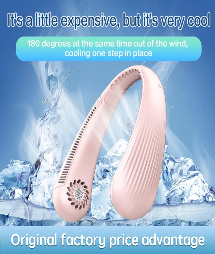 Hanging neck fan cooling usb portable mini portable small leafless air conditioner ultralong battery life charging silent student3583250