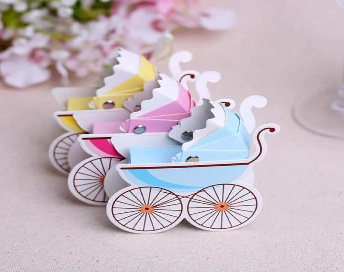 Söt baby vagn forma godis boix baby barnvagn bröllop födelsedagsfest söta chokladlådor bröllop gynnar6445844