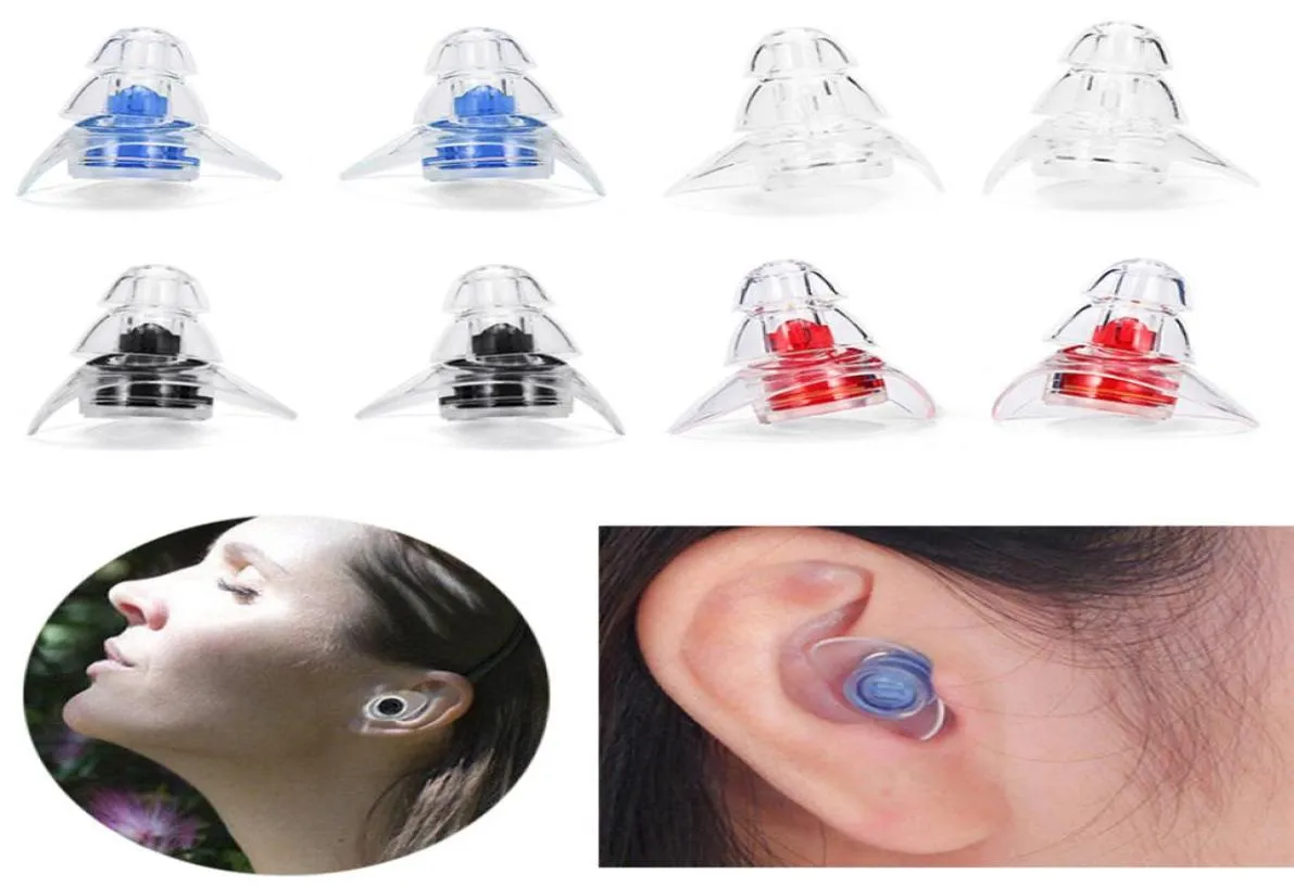 1Pair Ear Care Supply Portable Silicone Sound Isolation Protection Earplugs Anti Snning Sleeping Plugs för brusreducering7025782