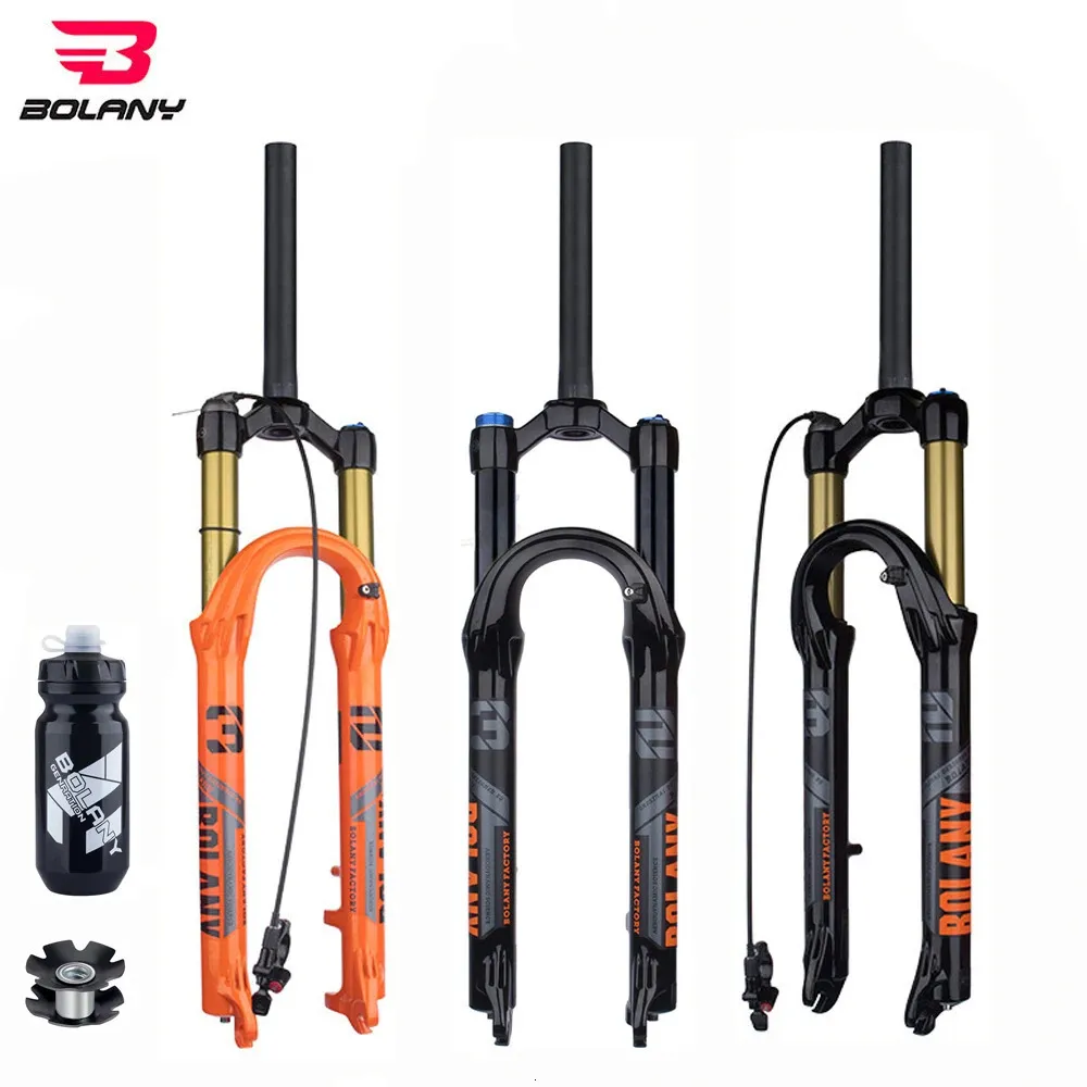 Bolany Mountain Bike Fork 29 Inch Bike Suspension MTB Air Suspension Fork Succorcting Downhill 240228