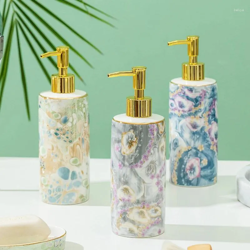 Dispenser di sapone liquido Stile creativo Gel doccia in ceramica Bottiglia di shampoo Contenitore per la casa Accessori da bagno portatili da viaggio