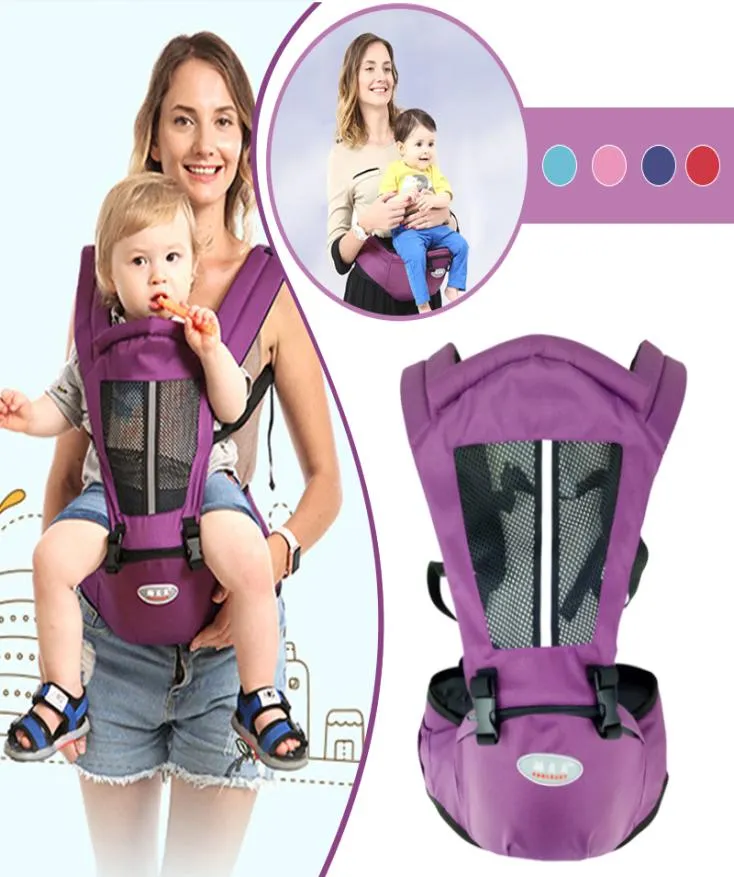 Transportador de bebê recém-nascido canguru criança estilingue envoltório portátil infantil hipseat cuidados com o bebê fezes cintura ajustável assento quadril 036 meses 5500734