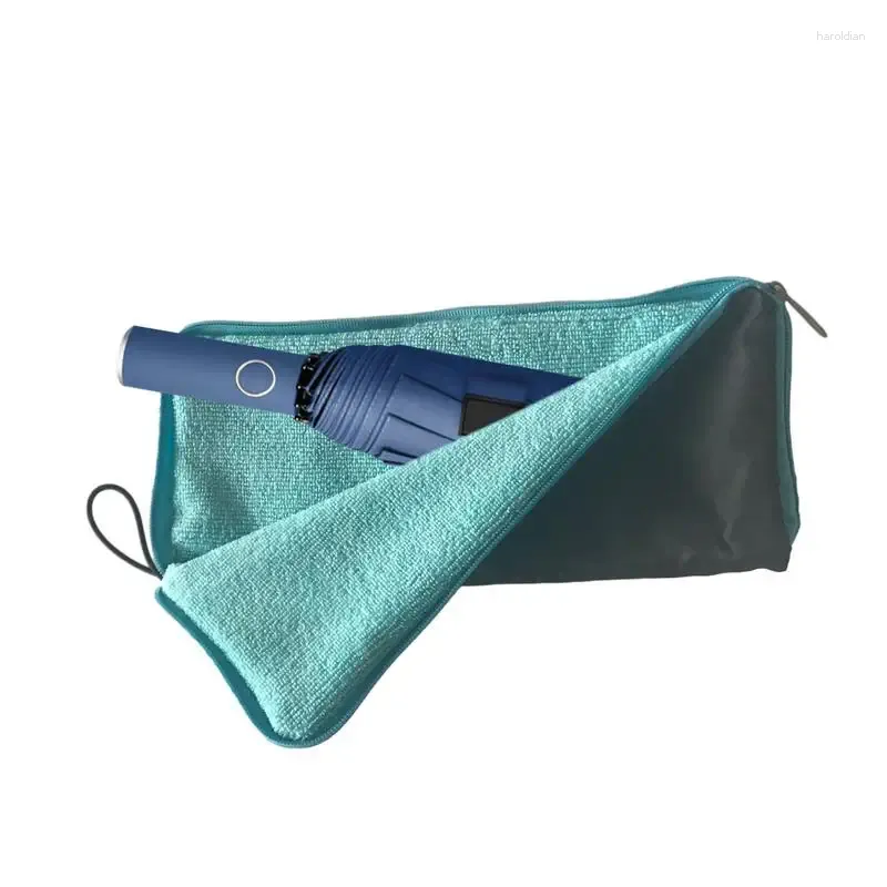 Interior Accessories Umbrella Case Chenille Towel With Zipper Durable Cover Multifunctional Bag For Home Outdoor Travel