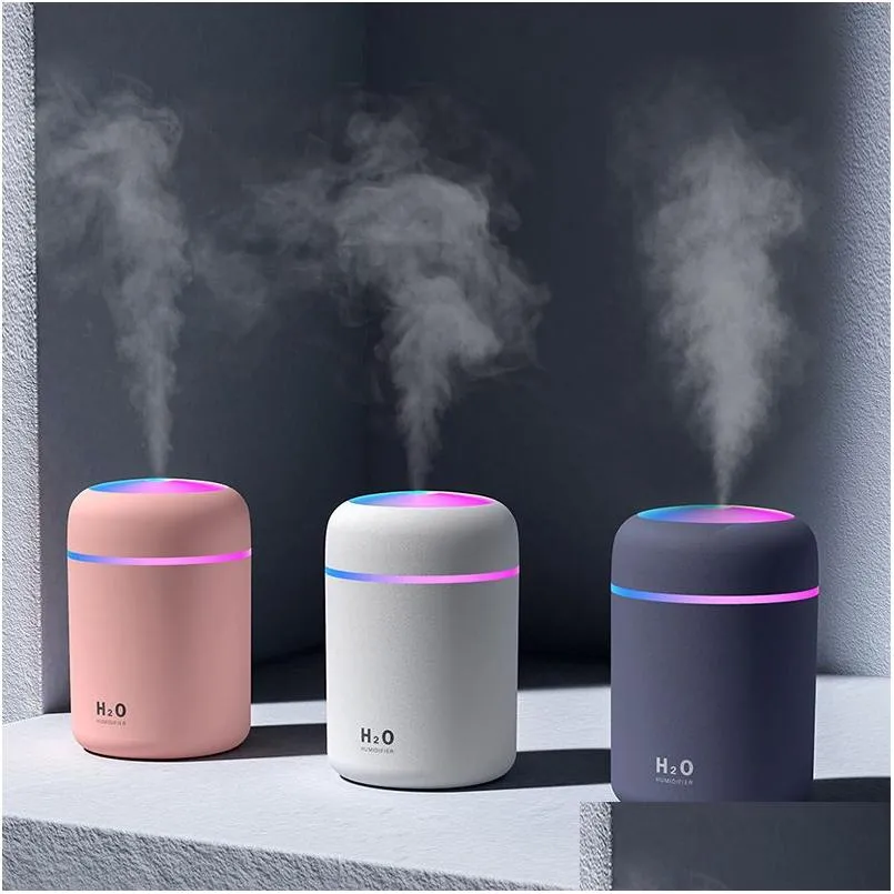 Autres Accueil Jardin Mini Portable 300 ml / 10 oz Humidificateur d'air électrique Accueil Aroma Diffuseur Vapeur USB Cool Mist Pulvérisateur Atomiseur Colorf N Dhcoj