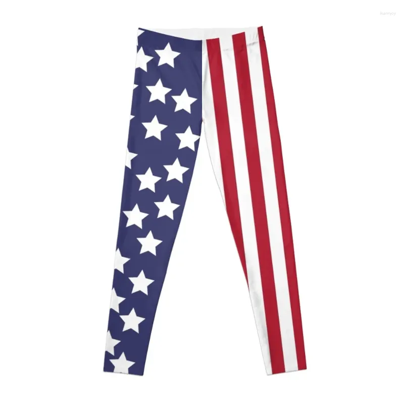 Active Pants American Flag Leggings Push Up Fitness Sportwear Woman Gym Jogger Womans Womens